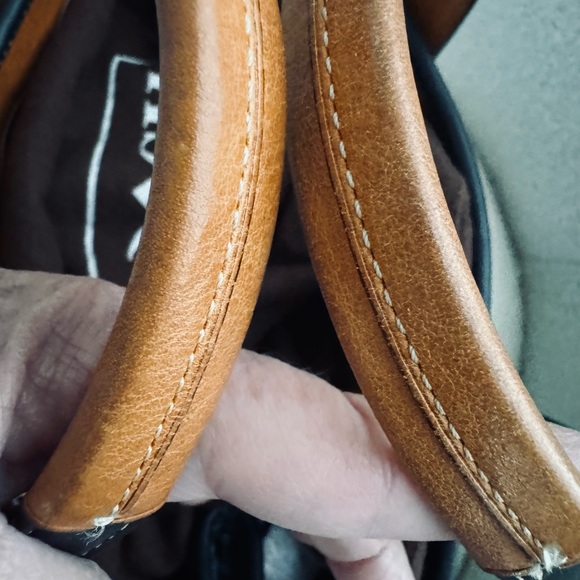 Coach Vintage Rare Mini Signature C Jacquard /Leather Bag in Navy Blue - Picture 9 of 16